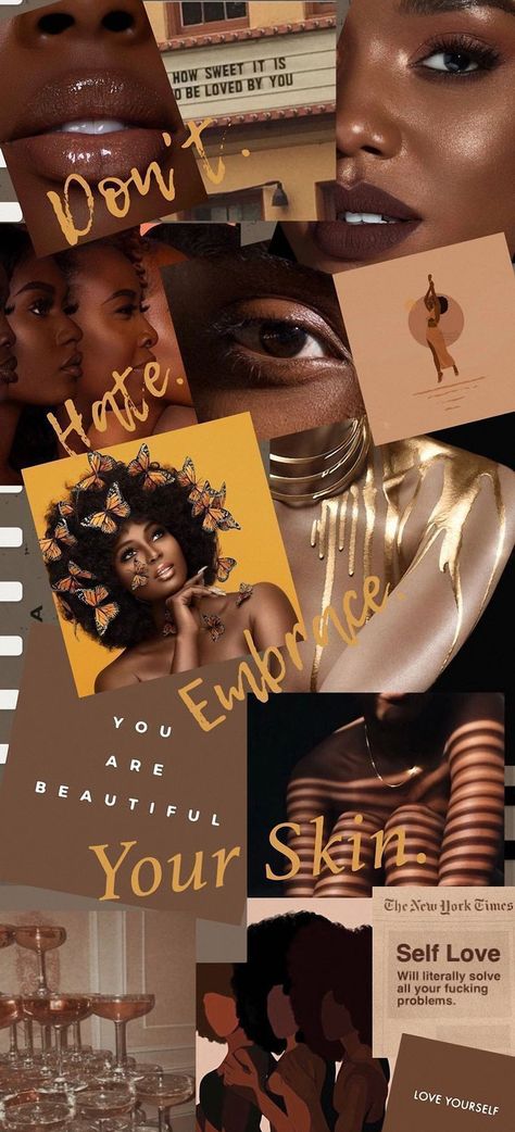 Classy Aesthetic Black Woman, Girly Graphic Design, Collage Wallpapers, Femininity Aesthetic, Aesthetic Collages, Vision 2024, Vini Jr, I Love Being Black, Iphone Wallpaper Classy