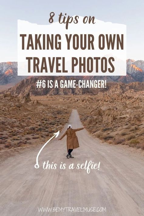 How To Take Beautiful Travel Photos of Yourself Selfie Ideas Travel, Nature Selfie Ideas, Solo Travel Photography Ideas, Travel Selfie Ideas, Solo Photo Ideas, Selfie For Instagram, Travel Selfie, Dslr Photography Tips, Travel Selfies