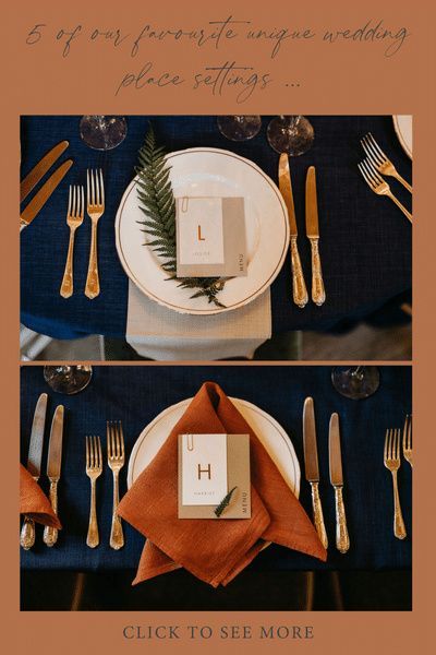 Navy Blue Boho Wedding Decorations, Navy Orange And Gold Wedding, Orange And Blue Place Settings, Navy Terracotta Wedding Table, Terracotta Navy Blue Wedding Decor, Terracotta And Navy Table Setting, Navy Blue And Rust Wedding Table Settings, Navy And Rust Table Setting, Navy Blue And Terracotta Wedding Table Decor