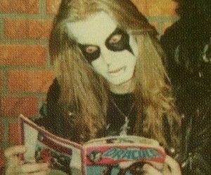 Imagen de dead, Black Metal, and Mayhem Pelle Ohlin, Paint, Reading, Makeup, Black, Instagram, Make Up