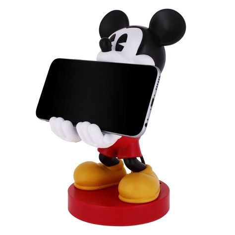 Diseny Mickey Mouse Cable Guys Phone Stand & Controller Holder - It all started with a mouse for Walt Disney over 90 years ago, and now that iconic and pioneering Mickey Mouse joins our immensely popular Cable Guys range. Wearing his signature red shorts, large yellow shoes and white gloves, the cheerful and care-free Mickey will hold most types of gaming controller, smart phone device, or anything else you can fit into those iconic white gloves. • Mickey Mouse mobile phone, remote control and g Mickey Mouse Car, Mickey Mouse Phone, Mickey Mouse House, Paw Wallpaper, Controller Holder, Disney Room Decor, Disney Rooms, Disney Games, Gaming Controller