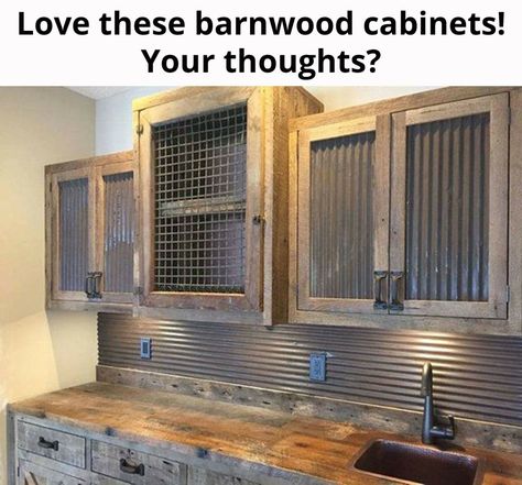 Contemporary Basement, Industri Modern, Barn Tin, Rustic Kitchen Cabinets, Kitchen Cabinets Makeover, Cabinet Makeover, Kitchen Decorating, Laundry Rooms, Basement Ideas