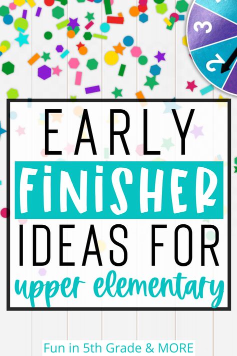 What To Do When Students Finish Early, Fifth Grade Activities Fun, Finished Early Activities Middle School, Fun Early Finisher Activities, Independent Work Expectations Anchor Chart, Middle School Early Finishers Activities, Early Finisher Board, Early Finisher Activities 3rd Grade, Filler Activities For Elementary School