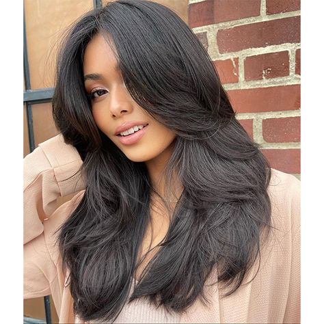 90s Haircuts Medium, 40 Hairstyles, Haircut Parts, Layered Thick Hair, Long Hair Wigs, Haircut Inspiration, Synthetic Lace Wigs, Hairstyles Women, Hair Medium