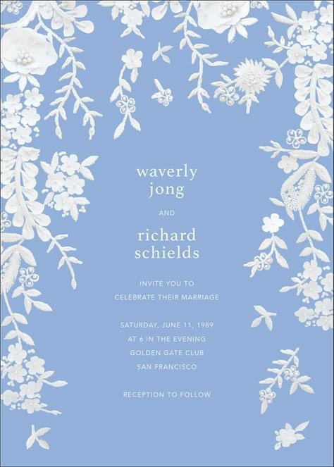 Fleurs d'Alençon Wedding Invitation | Paper Source Holiday Party Themes, Wedding Invitation Background, Business Holiday Cards, Wedding Invitations Online, Paperless Post, Holiday Invitations, Brunch Wedding, Birthday Cards For Her, Digital Weddings