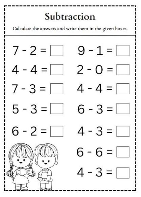 Printable Subtraction Worksheets for Kids Fun Math Practice Sheets for Elementary Students Instant Download - Etsy Math Practice Worksheets 1st Grade, Elementary Math Worksheets, Math Lessons For Kindergarten, 1 Grade Math Worksheets, Math For 2nd Grade Worksheets, Homeschooling Kindergarten Activities Free Printable, Grade 1 Math Worksheets Free Printable, Mathematics Worksheets For Grade 1, Maths Worksheets For Grade 1