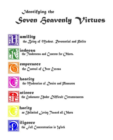 The Seven Heavenly Virtues – Do You See Them? – Finding Personal Peace Virtues Tattoo, Seven Heavenly Virtues, Heavenly Virtues, Christian Virtues, Faith Goals, Arte Occulta, World Religions, Seven Deadly Sins, Catholic Faith