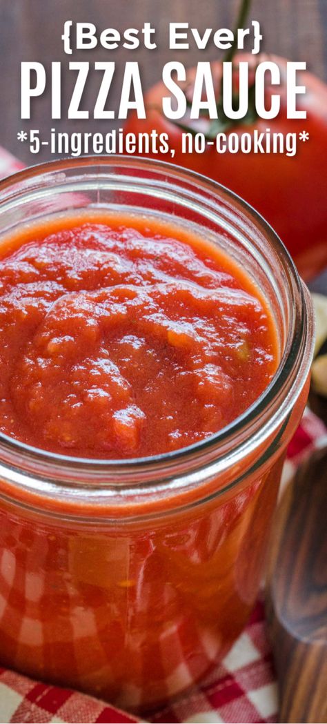 Red Pizza Sauce, The Best Homemade Pizza, Red Pizza, White Pizza Sauce, Natashas Kitchen, Homemade Tartar Sauce, Best Homemade Pizza, Pizza Sauce Recipe, 5 Minute Meals