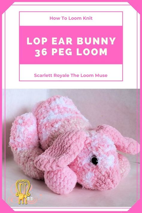 Click to get the video that shows you how to make this cute lop eared rabbit on any 36 peg loom. Use realistic colors to create a realistic rabbit. #loomknitting #loomknit #rabbit #bunny #stuffedanimal Loom Knitting Patterns Free, Lop Eared Rabbit, Loom Animals, Loom Knitting For Beginners, Sock Loom, Round Loom Knitting, Circle Loom, Lop Eared Bunny, Loom Hats