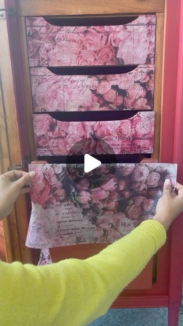 Redesign with Prima®️ on Instagram: "🌹 Behold this stunning decoupage transformation! 🌟 @click2restore worked their magic using the exquisite Flower Market Decoupage Tissue Paper. 💖

We're loving all the vibrant pink and red projects< are you?
Products used: Flower Market Tissue Paper - 645335" Decoupage Tissue Paper Furniture, Tissue Paper Modge Podge Projects, Modge Podge Projects, Decoupage Decor, Paper Furniture, Decoupage Tissue Paper, Redesign With Prima, Modge Podge, Pink And Red