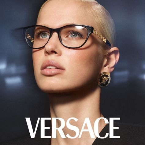 Fien Kloos is the Face of Versace Eyewear Winter 2020 Davide Lenoci, Luxury Campaign, Allegra Versace, Sunglass Photography, Eyeglass Stores, Versace Eyewear, Versace Designer, Designer Shades, Versace Brand