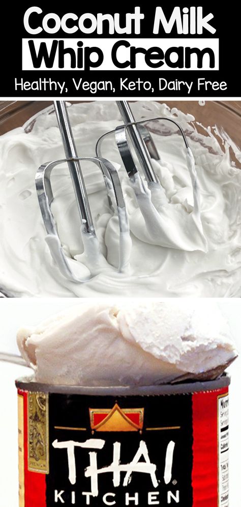 Coconut Whipped Cream Recipe, Coconut Milk Whipped Cream, Dairy Free Whipped Cream, Vegan Nice Cream, Healthy Chocolate Pudding, Make Coconut Milk, Healthy Ice Cream Recipes, Vegan Whipped Cream, Recipes With Whipping Cream