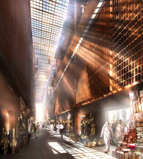 Masdar City, Market Interior, African Architecture, Wellness Resort, Genius Loci, Commercial Street, Foster Partners, Traditional Market, Central Market