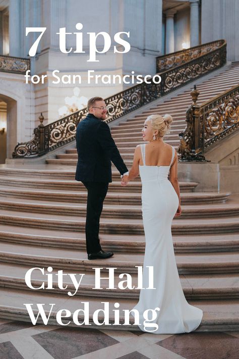 San Francisco City Hall wedding tips and posing ideas San Fran City Hall Wedding, Santa Barbara City Hall Wedding, San Francisco City Hall Wedding Photos, Sf City Hall Engagement Photos, San Francisco City Hall Engagement Photo, City Hall Wedding Dress Civil Ceremony, San Francisco Wedding City Hall, San Francisco City Hall Wedding Ceremony, San Francisco Courthouse