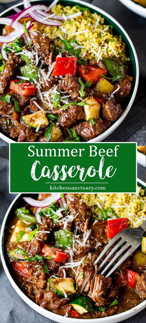 Summer Recipes Dinner, Summer Eating, Beef Casserole, Think Food, Beef Recipes For Dinner, Beef Dinner, Slow Cooked, Summer Dinner, Beef Dishes