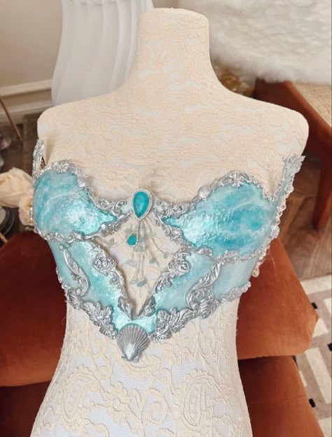 Corset Bra Top, Mermaid Corset, Resin Mermaid, Top Cosplay, Mermaid Aesthetic, Corset Bra, Fantasias Halloween, Virtual Fashion, Mermaid Fashion