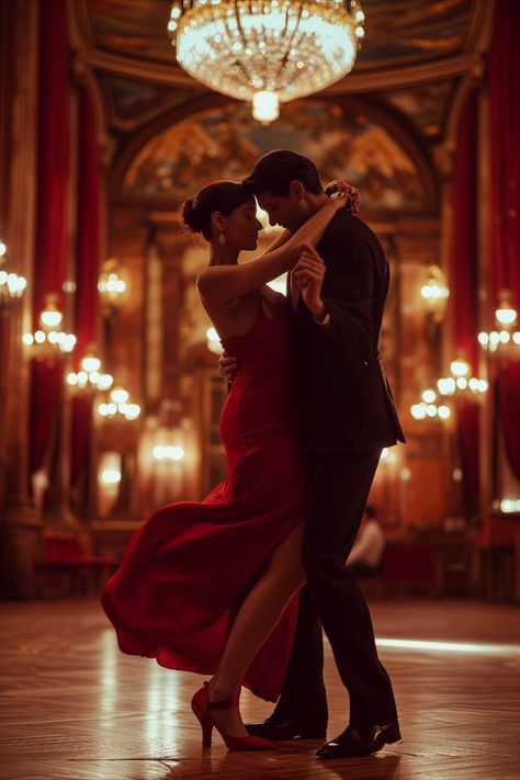 Tango Aesthetic Red, Couple Poses Reference Dancing, Couple Dancing Photo, Couples Dancing Poses, Embrace It Dance, Waltz Pose Reference, Ballroom Dancing Pose Reference, Couples Dancing Aesthetic, Couple Dance Aesthetic