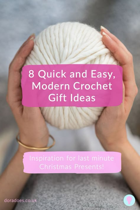 Need inspiration for crochet gift giving this festive season? Try these 8 ideas for Christmas or birthday gifts which you can make in an evening (great if you’re a last minute maker like me!). Includes specific crochet pattern suggestions and more general ideas - so if your crojo needs inspo, look no further! Click to read What To Crochet For Christmas Gifts, Best Crochet Christmas Gifts, Crochet Gifts For Birthday, Crochet Easy Christmas Gifts, Gifts To Crochet For Christmas, Bulk Yarn Crochet Projects, Holiday Crochet Patterns Free Gift Ideas, Christmas Crochet Gifts Easy, Crochet Gift Easy