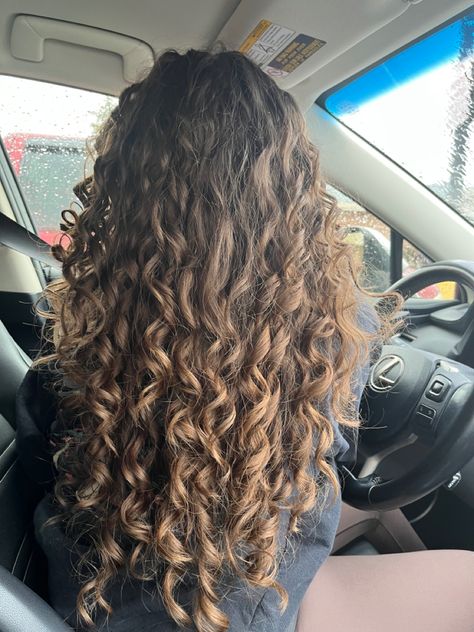 #naturalhairstyles #natural #naturalhaircare #curly #curlyhairstyles #curlyhaircare #3b #3c #3chair #3bhair #2c #curlygirlmethod #curlyhairroutine #hair #hairstyles #hairideas #longhair #longcurlyhair Long Curly Hair Light Brown, Brown 2c Hair, Curly 2c Hair, 3a 3b Hair, Long 3a Hair, Long 3b Curly Hair, Curly Hair 3b/3c, Waist Length Curly Hair, 2c 3a Curly Hair