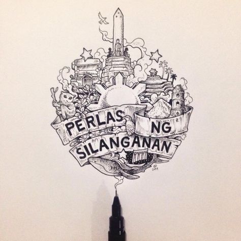 Sketchy Stories Doodle Fiction, Lupang Hinirang, History Drawing, Philippine History, History Drawings, Filipino Art, Filipino Culture, Architecture Concept Drawings, Journal Doodles