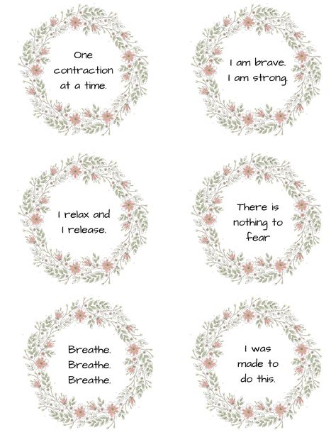 Free Printable Birth Mantras for Labor! These mantras for birth are super simple yet powerful. Learn how to use these labor mantra birth affirmations to cope with the physical stress of labor. Perfect for pregnant mamas getting ready to deliver baby! #birthaffirmations #birthmantras #freeprintablebirthmantras #pregnancy #labortips Pregnancy Mantras, Baby Affirmations, Birth Mantras, Birthing Affirmations, Doula Tips, Hypnobirthing Affirmations, Calm Birth, Welcome To The Circus, Witchy Mama