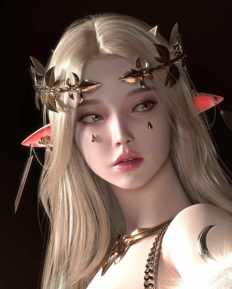 Magician - ZBrushCentral Mroczny Elf, Sketch Face, 3d Karakter, Elf Cosplay, Blink Blink, Elf Art, Girl Elf, Girl Character, Dark Elf