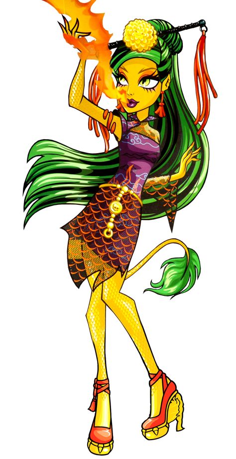 Jinafire Long, Long Artwork, Monster High School, Fire Fairy, Profile Art, Monster High Pictures, Monster High Party, Female Cartoon Characters, Moster High