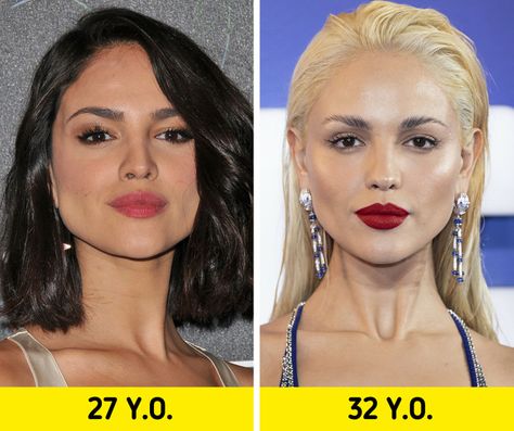 18 Celebrities Who Shocked the World With Their Transformation Celebrity No Makeup, Celebrity Style Aesthetic, Celebrity Before And After, Celebrity Real Bodies, Before And After Makeup Transformation, Divine Proportion, People Inspiration, Makeover Before And After, Extreme Makeover