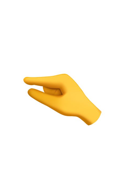 The 🤏 Pinching Hand emoji depicts a hand with the index finger and thumb touching to form a small pinching gesture. The hand is facing forward and is shown in a skin tone shade that can vary depending on the platform. The fingers are slightly curved and the hand is positioned as if it is about to pick up something small. Finger Emoji Hands, Hand Emoji Iphone, Hand Emoji Meanings, Small Emoji, Hand Pinching, Finger Emoji, Emoji Meanings, Emoji Tattoo, Apple Emojis