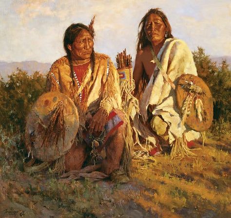 Howard Terpning, Native American Knowledge, Cowboy Artists, Brothers Art, Native American Traditions, Americana Art, Native American Images, Native American Pictures, Western Artist