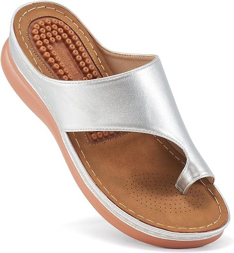 Limited time deal $34.19 (10% Off)(List price: $37.99) Aomigoct Sandals for Women Wedge Shoes: Comfortable Orthopedic Sandals Womens Dressy Summer Flip Flops Casual Walking Women Wedge Shoes, Orthopedic Flip Flops, Comfortable Walking Sandals, Orthopedic Sandals, Summer Flip Flops, Walking Sandals, Shoes Comfortable, Womens Wedges, Sandals For Women