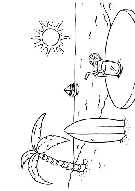 Top 20 Summer Coloring Pages For Toddlers Summer Love Drawing, Summer Drawings Ideas, Summer Season Drawing, Summer Sketches, Coloring Pages For Toddlers, Sun Coloring Pages, Beach Coloring Pages, Summer Drawings, Summer Coloring