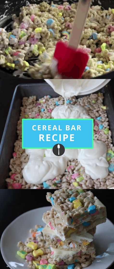 Milk And Cereal Bars, Cereal Bars Homemade, Milk And Cereal, Cereal Bars Recipes, Diy Snacks, Cereal Bar, Cereal Treats, Cereal Bars, Breakfast Bars