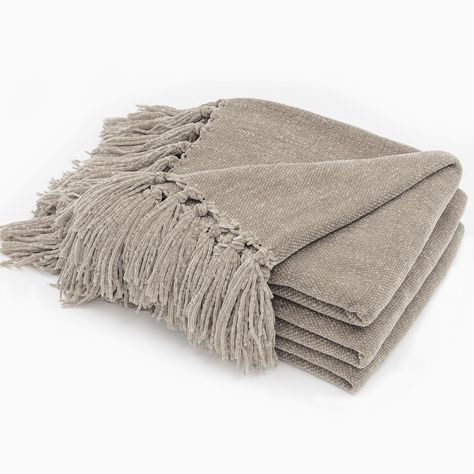 PRICES MAY VARY. Soft & Comfortable - Our cozy knit blanket is made of high-quality chenille fabric, which makes it super soft yet lightweight. With premium knitting and stitching craft, this woven chenille blanket throw is also warm but breathable. You can use it throughout the year to enjoy warmth and softness without getting sweaty. Stylish & Decorative - This exquisite chenille throw blanket features a beautiful array of vibrant colors and stylish tassels design that instantly catch the eye Couch Cozy, Blanket With Tassels, Chenille Blanket, Chenille Throw, Blanket For Couch, Faux Fur Blanket, Knit Throw, Knit Throw Blanket, Lightweight Blanket