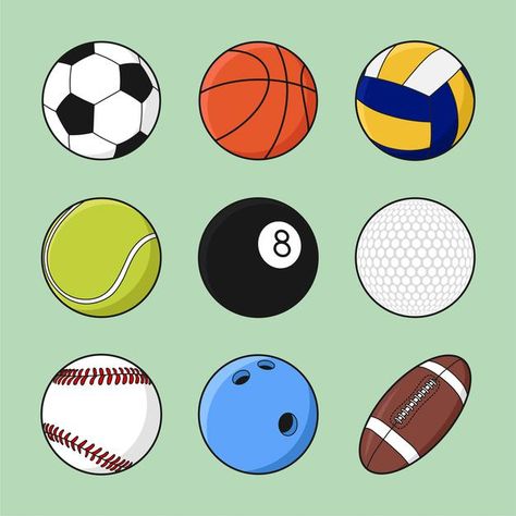 Balls for sports set flat cartoon hand d... | Premium Vector #Freepik #vector #background Bola Baling, Punchneedle Ideas, Soccer Cartoon, Hands Cartoon, Sports Cartoon, Art Professor, Ball Cartoon, Ball Illustration, Sports Illustration