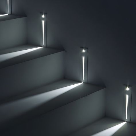 Step Lighting Indoor Stairs, Stairs Lighting Ideas, Indoor Step Lights, Stairs Light, Led Stair Lights, Dark Environment, Step Lights, Corridor Lighting, Led Step Lights