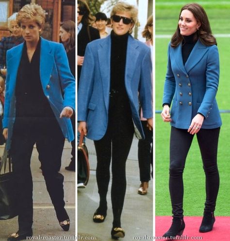 Royal Roaster (Posts tagged Princess Diana) Royle Family, Fashion 1940s Style, Kate Fashion, Kate Middleton Style Outfits, Outfit Blazer, Princess Diana Fashion, Princess Diana Family, Kate And Meghan, Kate Middleton Prince William