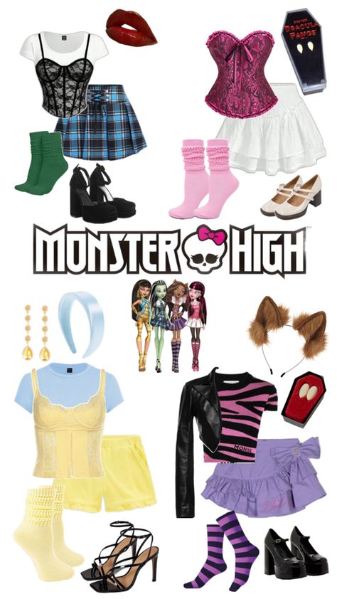 Halloween Costume Ideas for Besties Ideas For Besties, Monster High Halloween Costumes, Fun Halloween Outfits, Monster High Halloween, Monster High Costume, Classy Halloween Costumes, Costume Inspo, Halloween Costume Outfits, Halloween Inspo