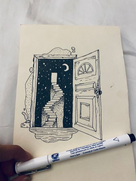 Book Inspired Tattoos, Portal Art, Pencil Drawing Images, Learn To Sketch, Pen Art Work, Sketches Of Love, Space Drawings, Graph Paper Drawings, Lino Art