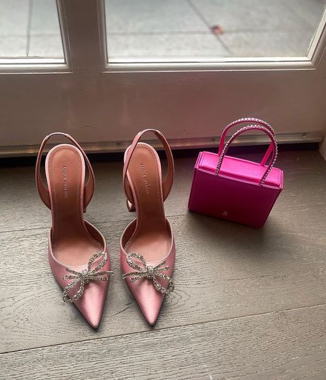 Pink Princess Shoes, Amina Muaddi Heels, Shoes Stylish, Cute Shoes Heels, Shoes Heels Classy, Heels Classy, Princess Shoes, Amina Muaddi, Shoe Inspiration