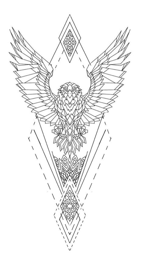 Mens Leg Sleeve Tattoo Stencil, Mens Leg Tattoo Stencil, Geometric Eagle Tattoo Design, Calf Tattoo Men Ideas Design, Calf Tattoo Men Ideas, Leg Tattoo Stencil For Men, Tatoos Men Leg Ideas, Leg Tattoo Stencil, Egal Tattoo