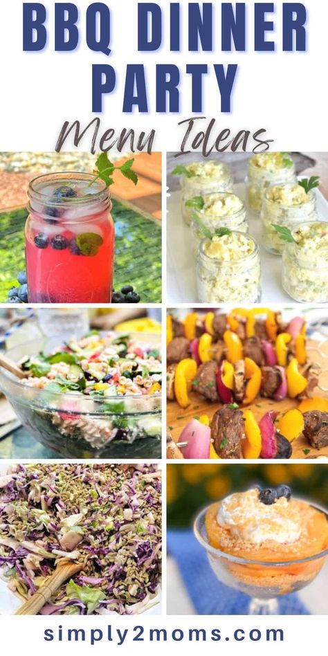 Outdoor Menu Ideas, Bbq Theme Dinner Party, Outdoor Dinner Party Menu Ideas, Backyard Party Menu Ideas, Simple Party Menu Ideas, Easy Summer Dinner Party Menu Ideas, Bbq Dinner Party Menu Ideas, Bbq Party Menu Ideas, Bbq Menu Ideas Parties