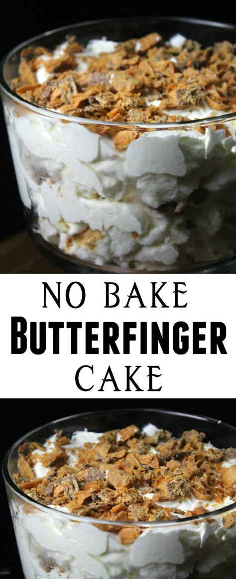 No Bake Butterfinger Dessert, Butterfinger Delight Angel Food, Easy Butterfinger Desserts, Butterfinger Angel Food Cake Dessert, Butterfinger Lush Dessert, Butterfinger Dessert Angel Food, Easy Butterfinger Cake, Butterfinger Lush Recipe, Butter Finger Cake