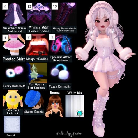 Winter Guardian Set Royale High, Royale High Turtleneck Hack, Royal High Fountain Answers 2023 Winter, Royal High Set Ideas, Alien Invasion Royal High, Roblox Outfits Royale High, Rh Outfit Hacks Cheap, Royal High Outfits Ideas Winter, White Royal High Outfits