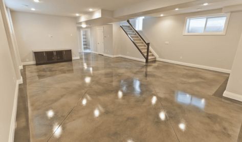 Polished Concrete Basement, Polished Cement Floors, Concrete Basement Floors, Screed Floors, Concrete Basement, Polished Cement, Basement Floor, Industrial Flooring, Cement Floor