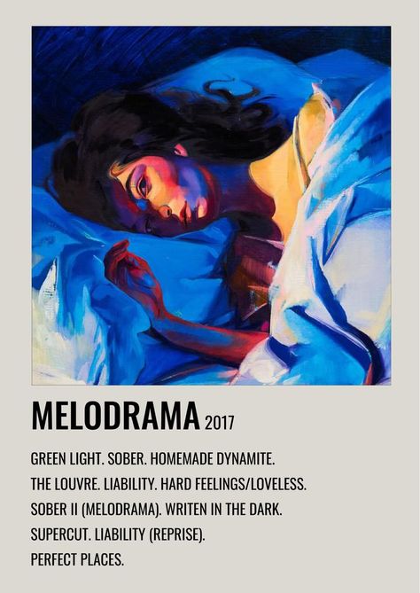 Lorde Album, Lorde Melodrama, Music Collage, Polaroid Poster, Melodrama, Lorde, Minimalist Poster, Society6 Art, Album Art