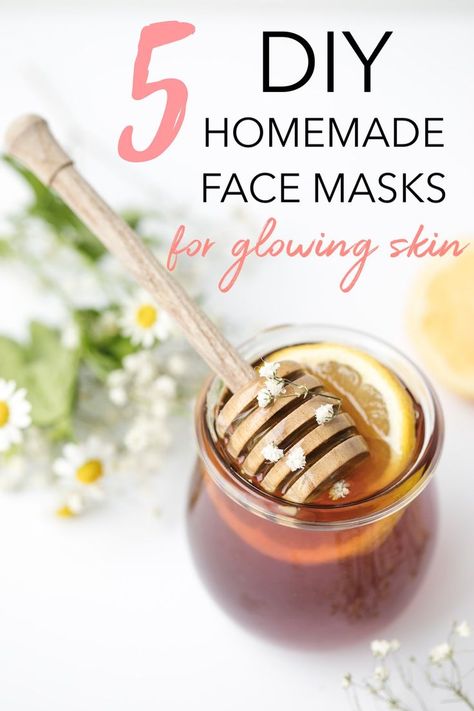 5 Easy DIY Face Masks You Can Make at Home (Hello, Glowing Skin!) Diy Facial Mask, Homemade Beauty Recipes, Honey Face Mask, Glowing Skin Mask, Get Glowing Skin, Ginger Smoothie, Natural Face Mask, At Home Face Mask, Brown Spots On Face