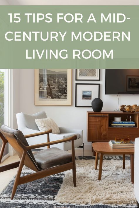 Get a Mid-Century Modern living room style with these tips and tricks. Mid Century Modern Neutral Living Room, Cozy Midcentury Modern Living Room, Mod Century Modern Home, Mid Century Modern And Traditional, Mid Century Modern Living Room Layout, Mid Modern Century Living Room, Asian Living Room Decor, Small Mid Century Modern Living Room, Mid Century Decorating Ideas