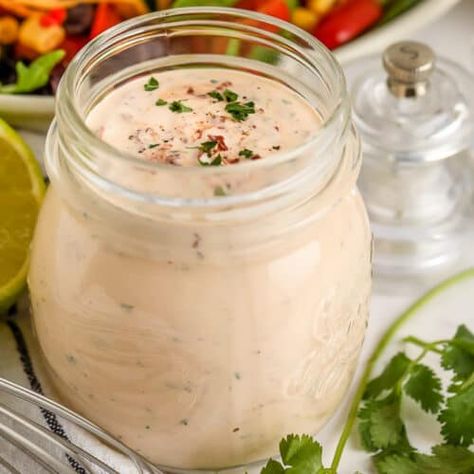 Chipotle Ranch Dressing - Spend With Pennies Chipotle Lime Ranch Dressing, Chipotle Ranch Dressing Recipe, Vegan Dressings, Low Carb Greek Yogurt, Ranch Dressing Recipe Homemade, Chipotle Ranch Dressing, Vegetable Kabobs, Homemade Chipotle, Chipotle Ranch