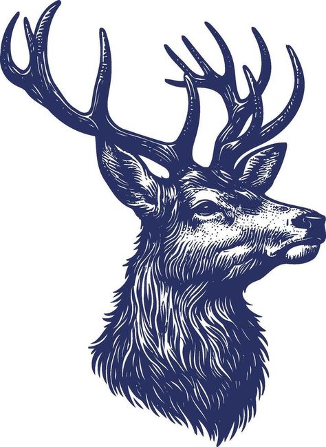 deer head illustration - AI-generated Deer Head Tattoo, Deer Vector, Head Illustration, Deer Drawing, Deer Graphic, Western Tattoos, Deer Illustration, Deer Tattoo, Print Design Art